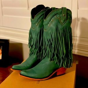 Women’s Fringe Leather Cowboy Boots size 10